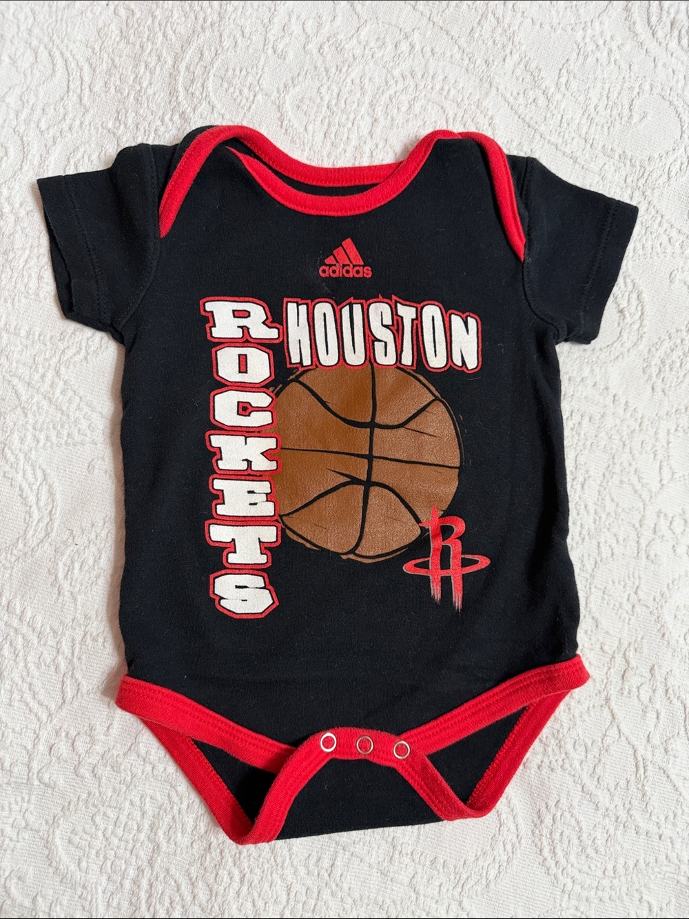 adidas Houston Rockets Baby Onesie Size 12M